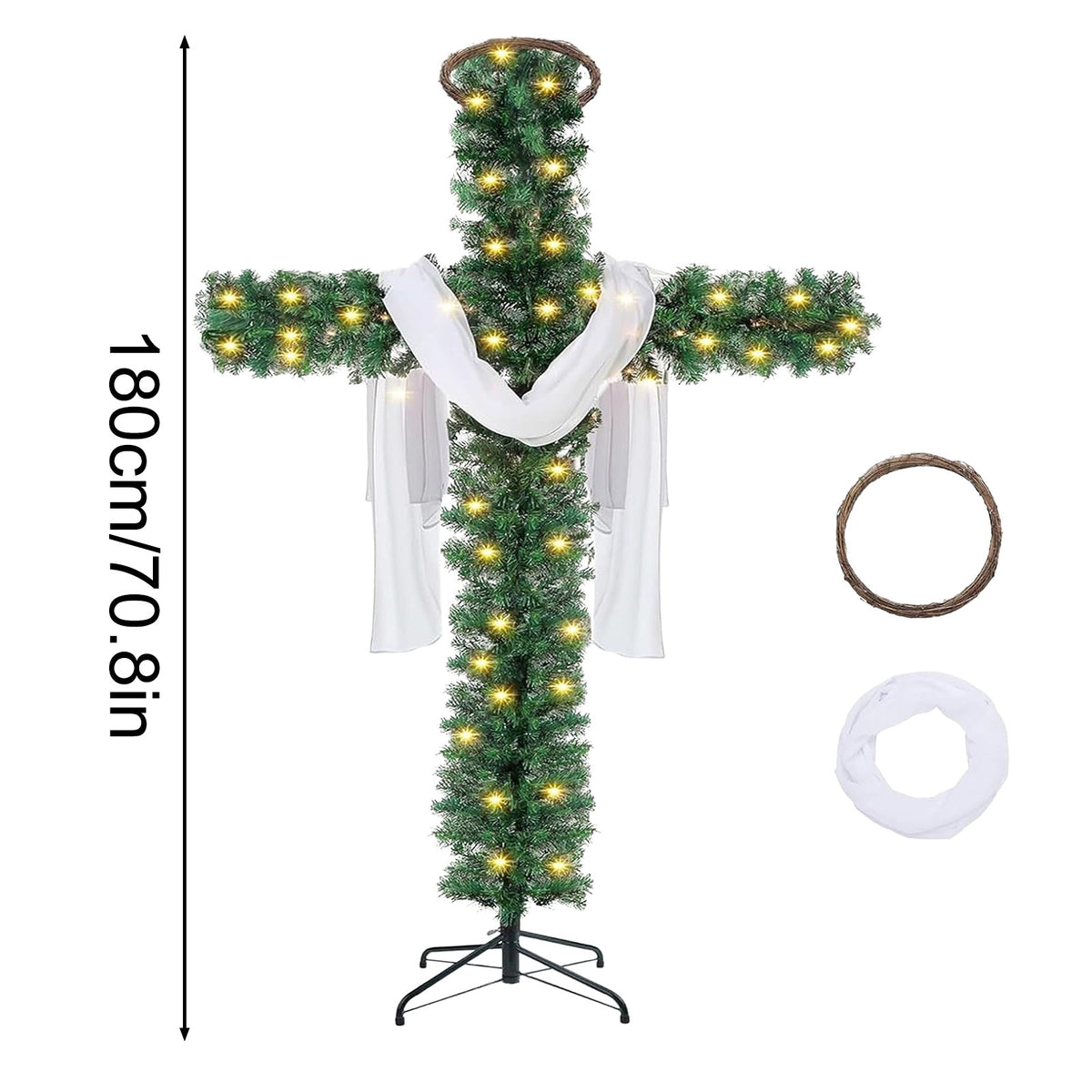 cross-shaped Easter Christmas tree