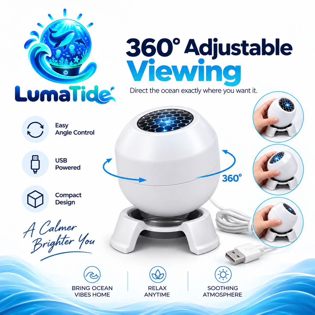 LumaTide™ Ocean Light – Underwater Projector